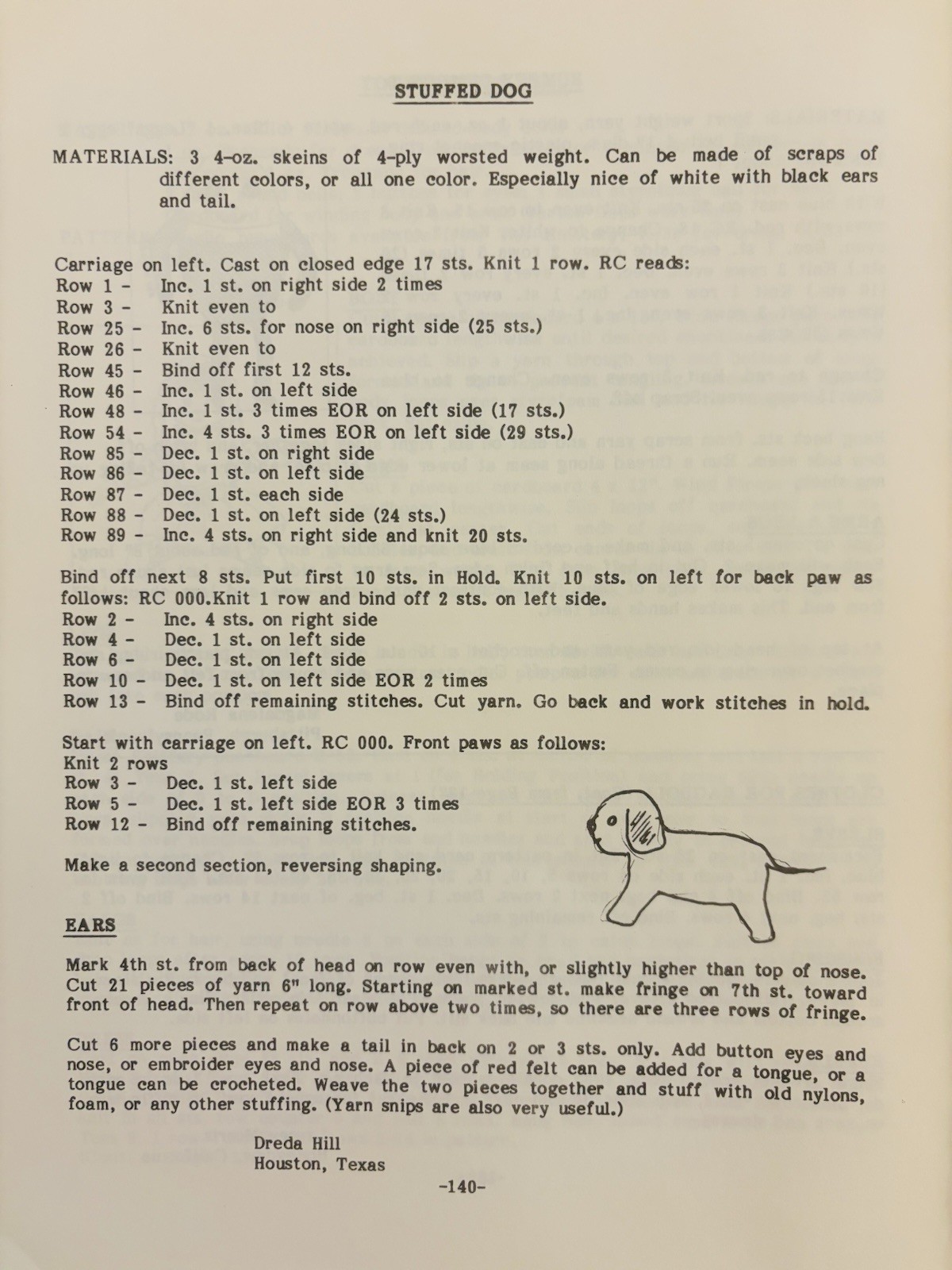Vintage Knitting Machine Patterns (1984)