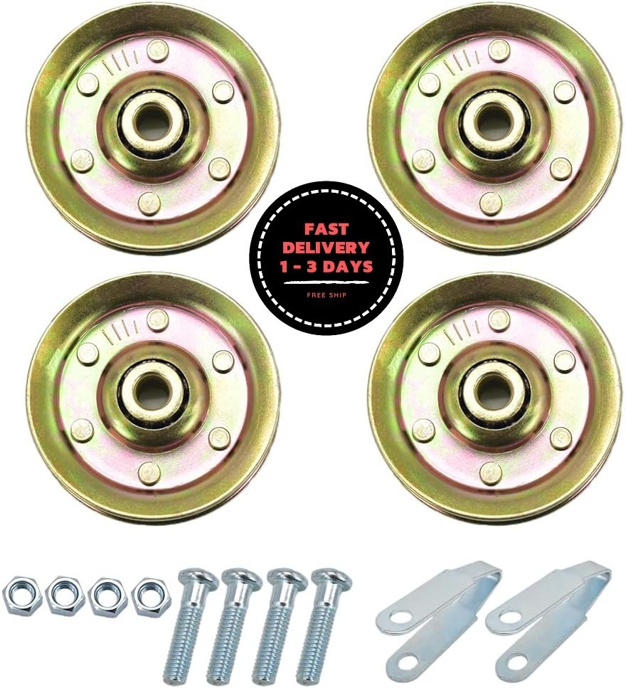 Kit de poleas para puerta de garaje de alta resistencia de 3", eje de 3/8"