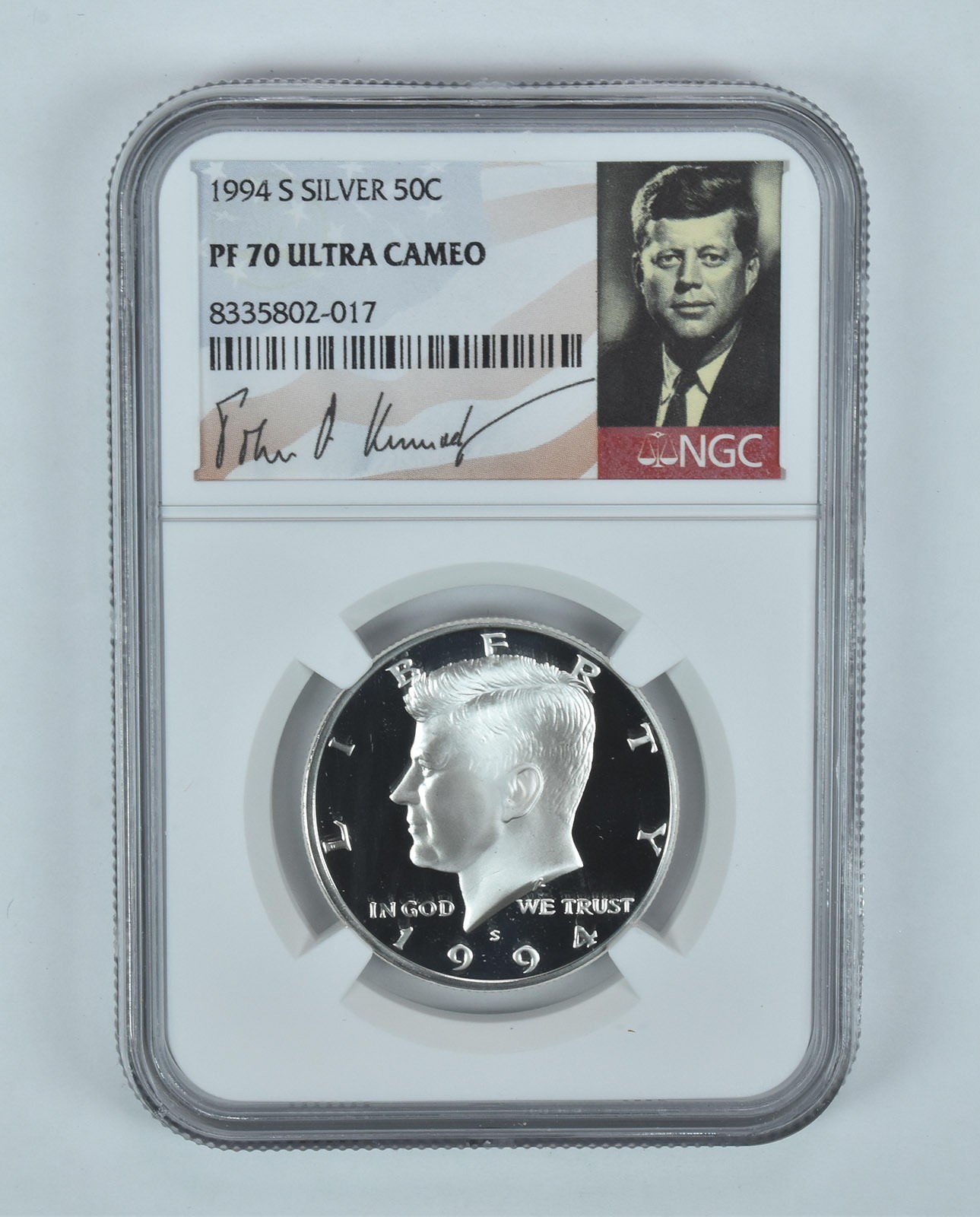 1994-S Kennedy Half Dollar Silver PF70 UCAM NGC Signature Label