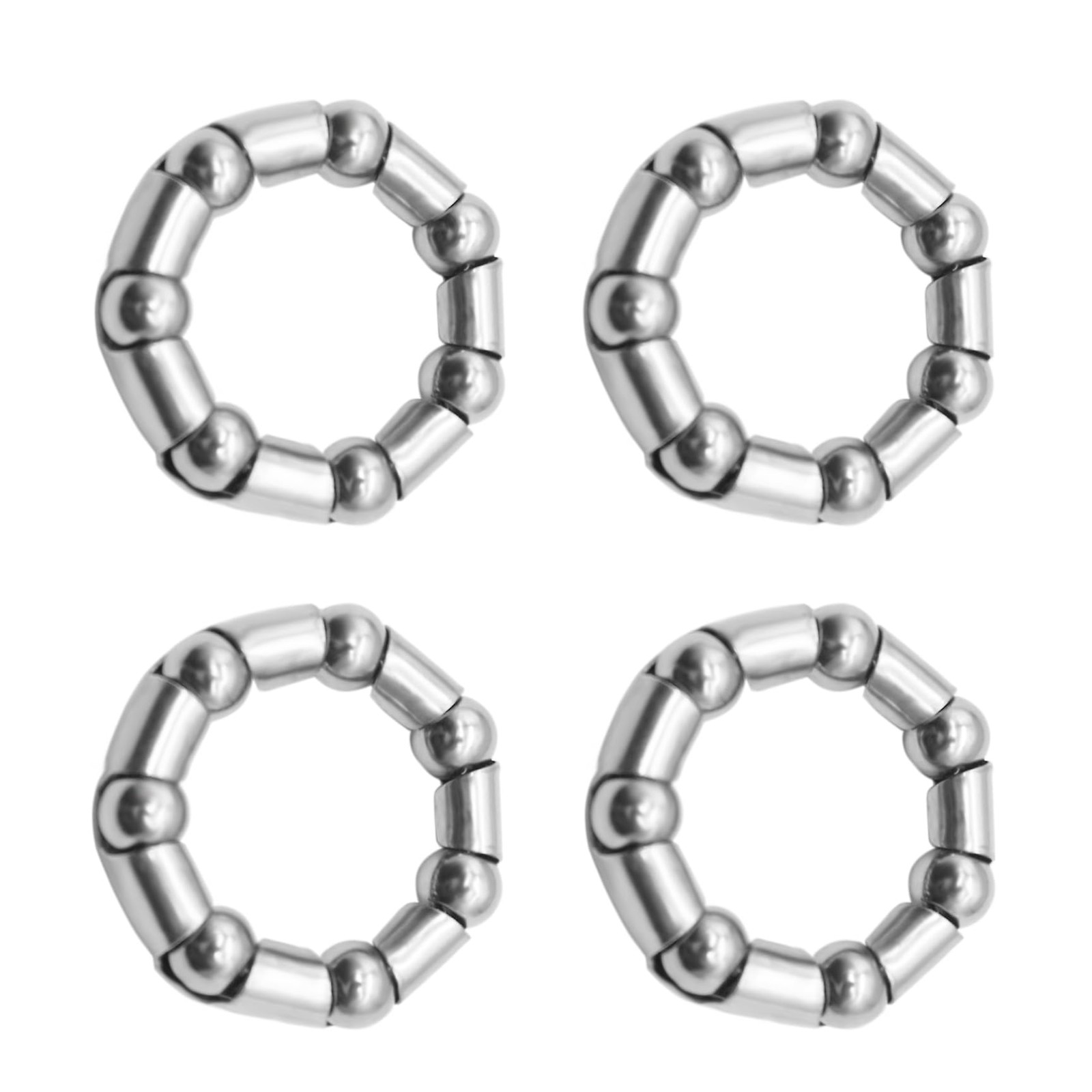 4pcs Bike Ball Bearing Retainer Bicycle Hub Bearings Replacement Silver