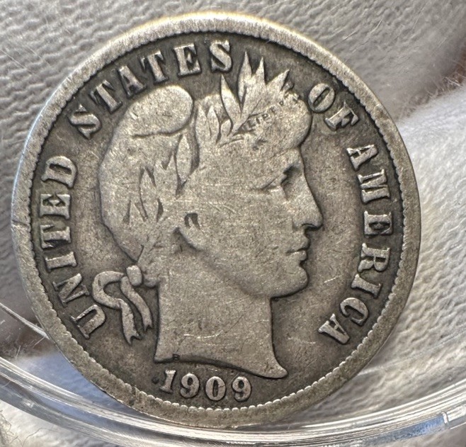 1909 Barber Dime