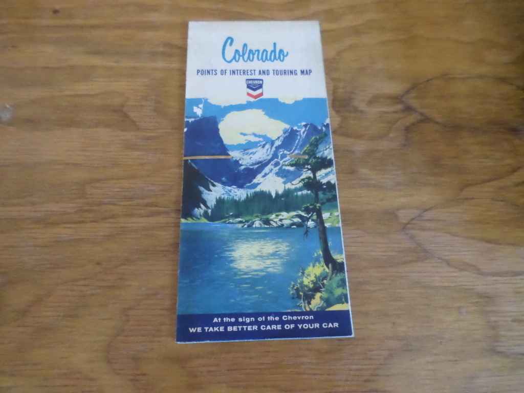 1965 Touring and Points of Interest Map of Colorado Free Domestic Shipping