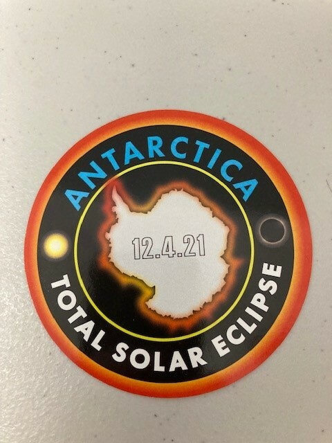 TOTAL SOLAR ECLIPSE ANTARCTICA 3.5 INCH ROUND DECAL STICKER LINDBLAD EXPEDITIONS