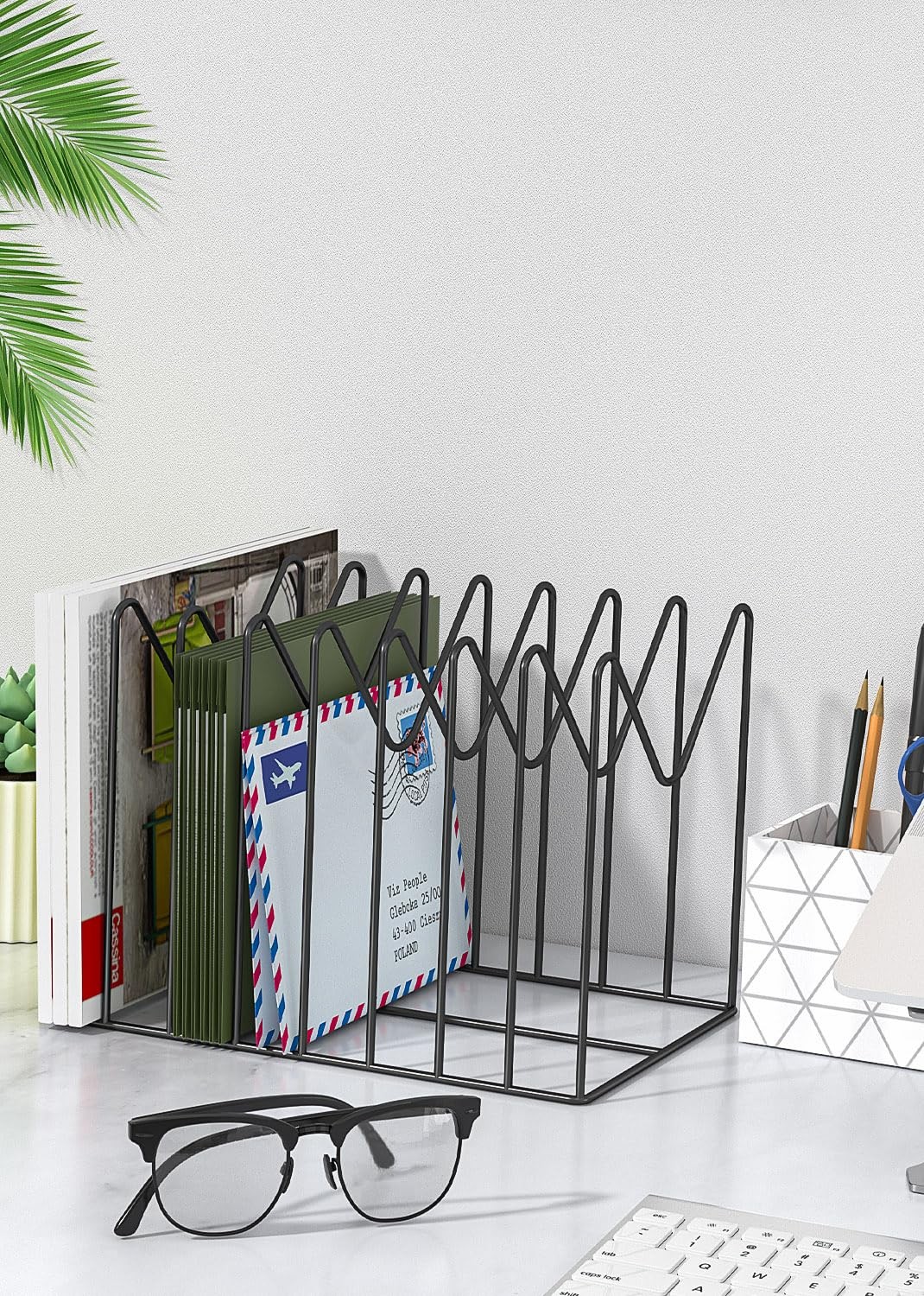 Topcj 2 Sets Wire File Organizer For Deskfile Folder Holder/Rack/Standfile