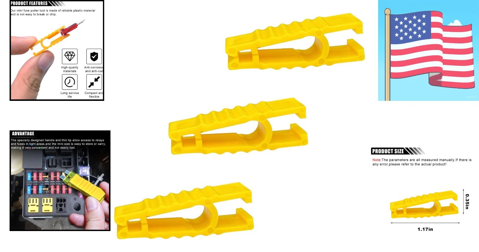 Fuse Puller Tool, Extraction Tool, Plastic Fuses Remover, Maintenance Accesso...
