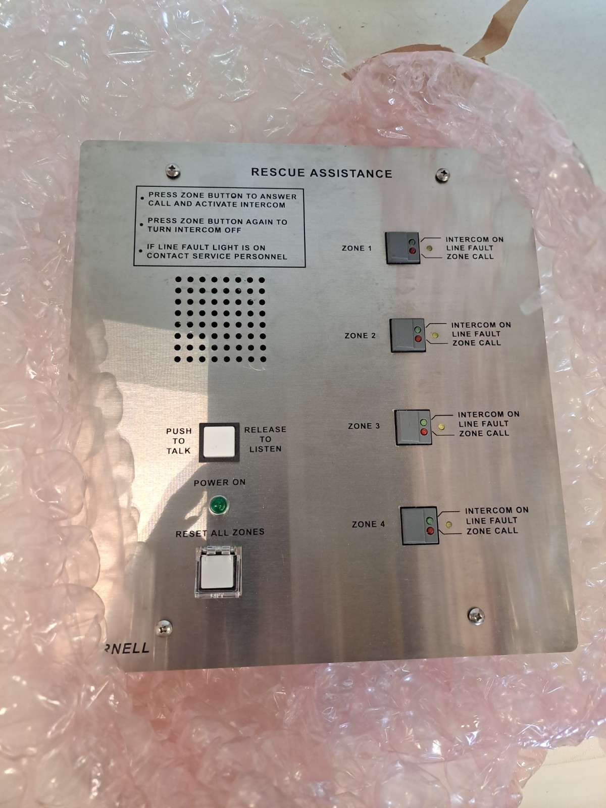 Cornell A-4204 4-Zone Master Audio Annunciator Panel NEW, no box
