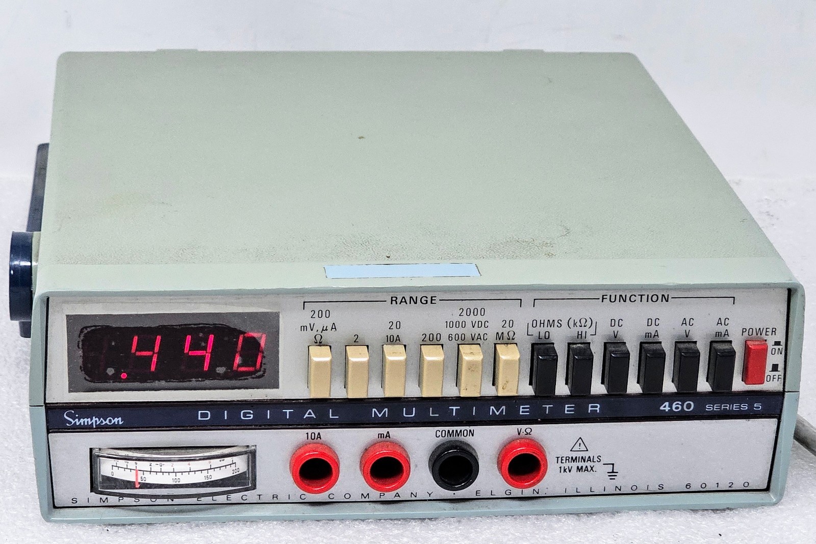 Simpson Digital Multimeter 460 Series 5 460A (No Test Leads)