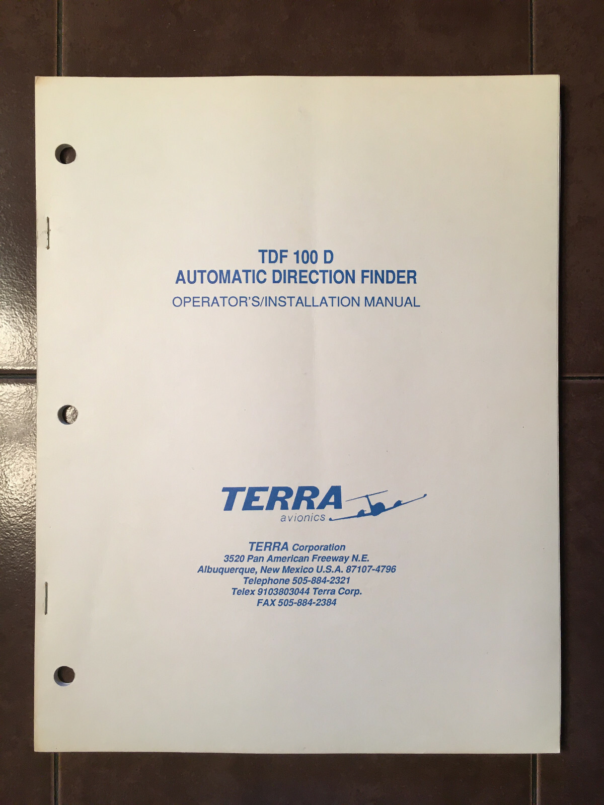 Terra TDF-100D ADF Install manual