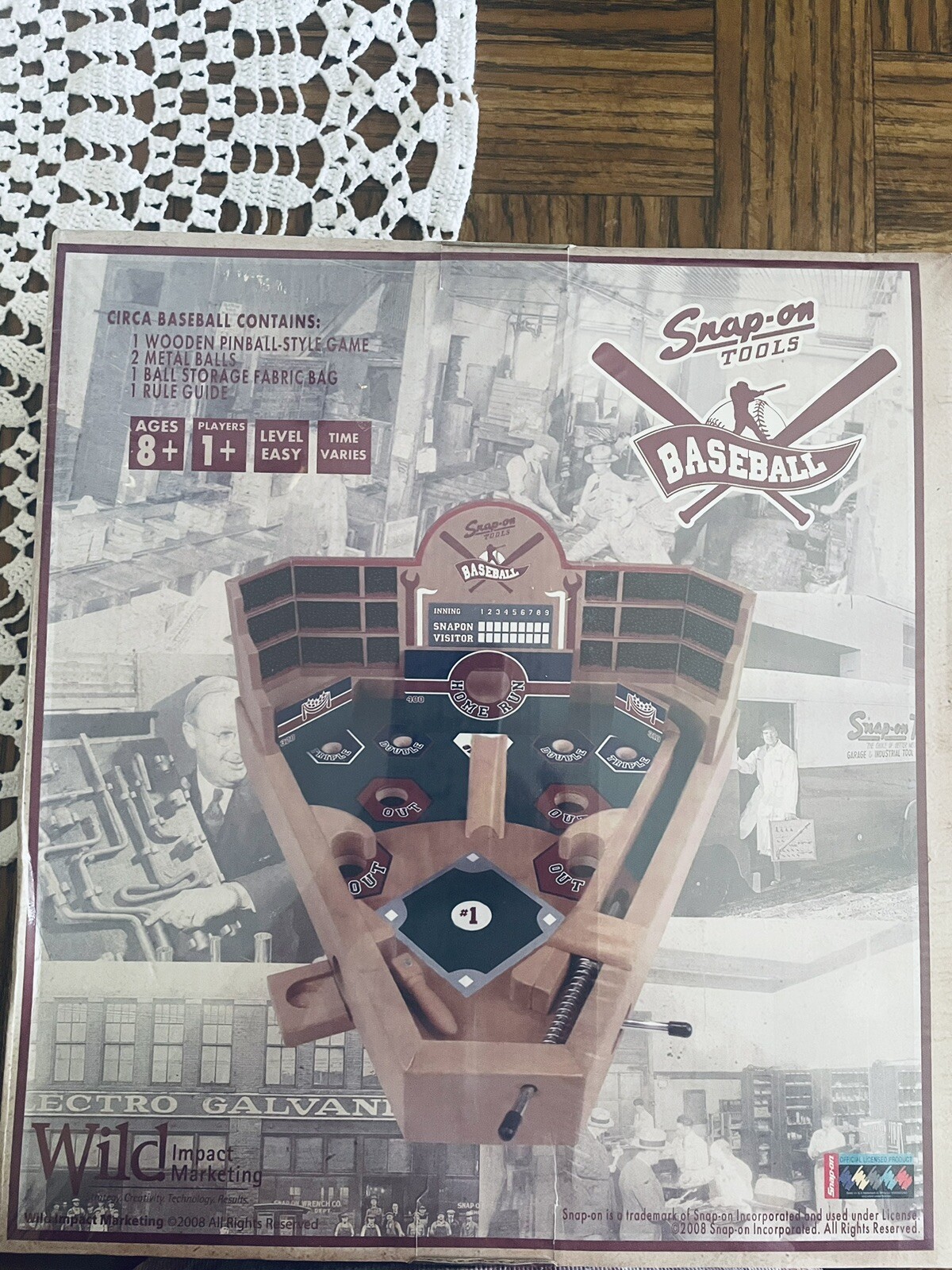 Snap On Tools Classic Pinball Style Baseball Game