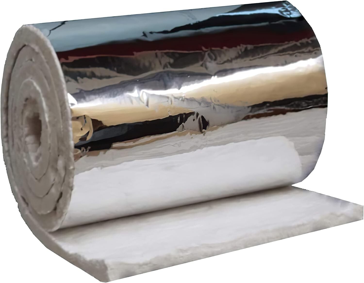 1" Aluminium Foil Faced Ceramic Fiber Blanket Insulation 8# 2400F 24" x 6.20'