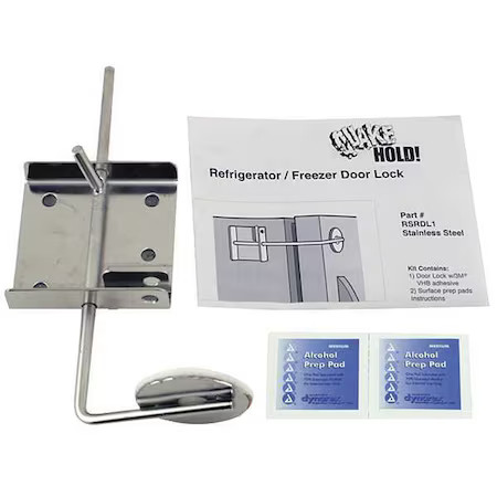 Quakehold! Rsrdl1 Refrigerator/Freezer Door Lock, Silver