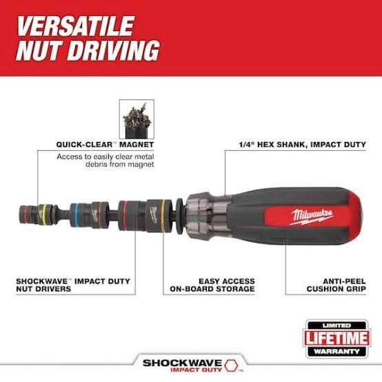 Milwaukee Tool 48-22-2921 6-In-1 Impact Multi-Nut Driver