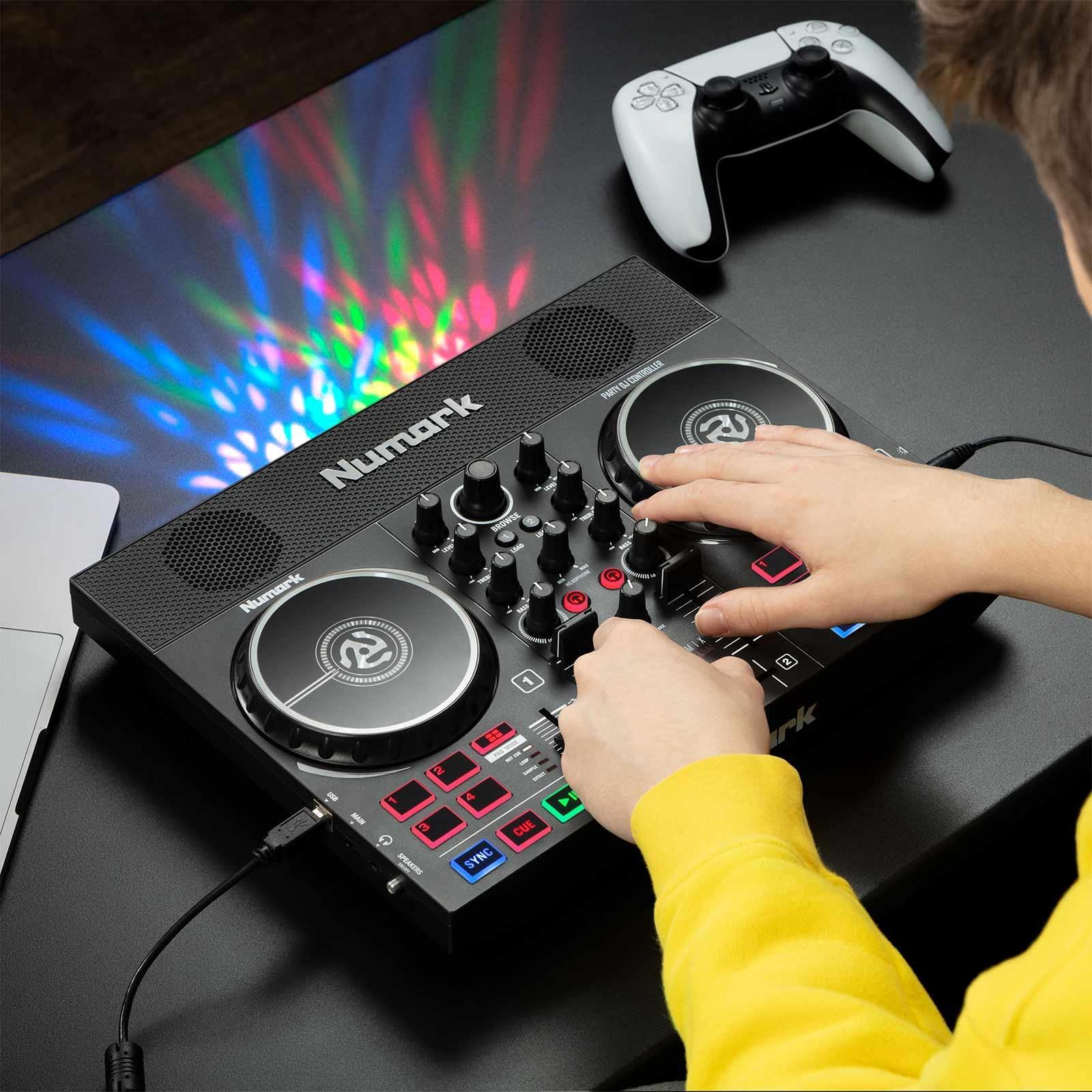 Numark Party Mix Live Built In Light Show & Speakers DJ Controller w Case