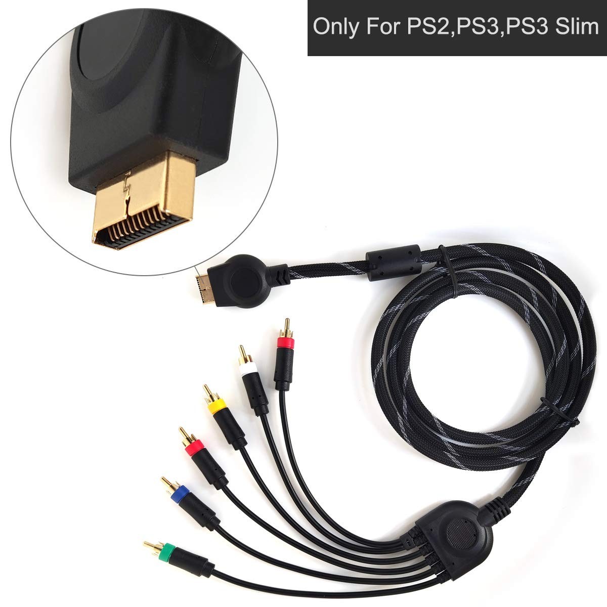 Hd Retrovision 2/3 Ps2/ps3 Premium Ypbpr Component Video Cable