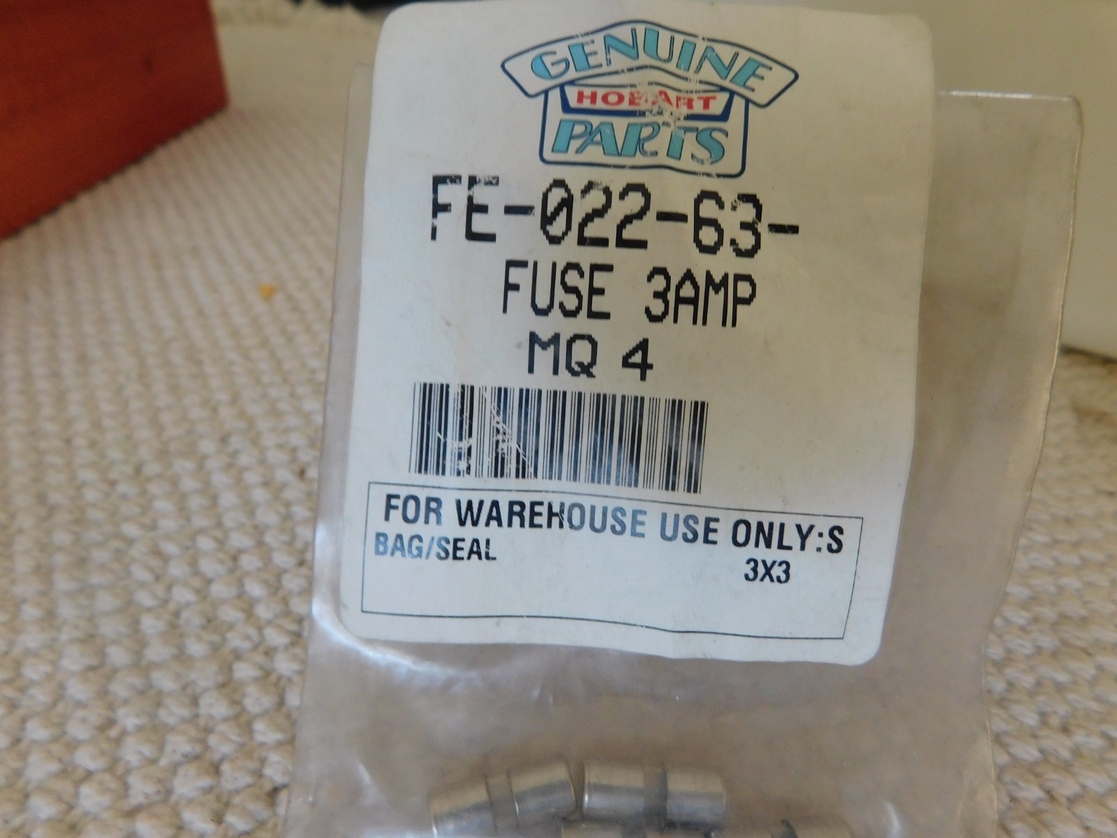 PACK OF 4  FUSE 3AMP (0.65 x 0.2 x 0.15) HOBFE-022-63 for Hobart