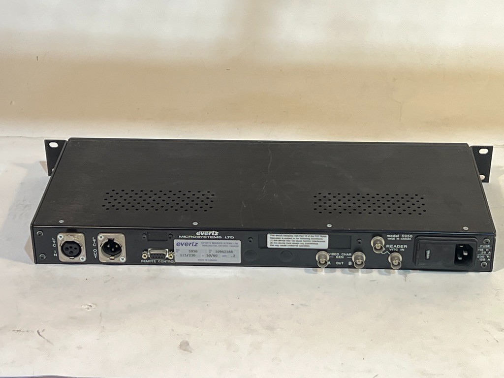 Evertz Microsystems Time Code Reader Model # 5950