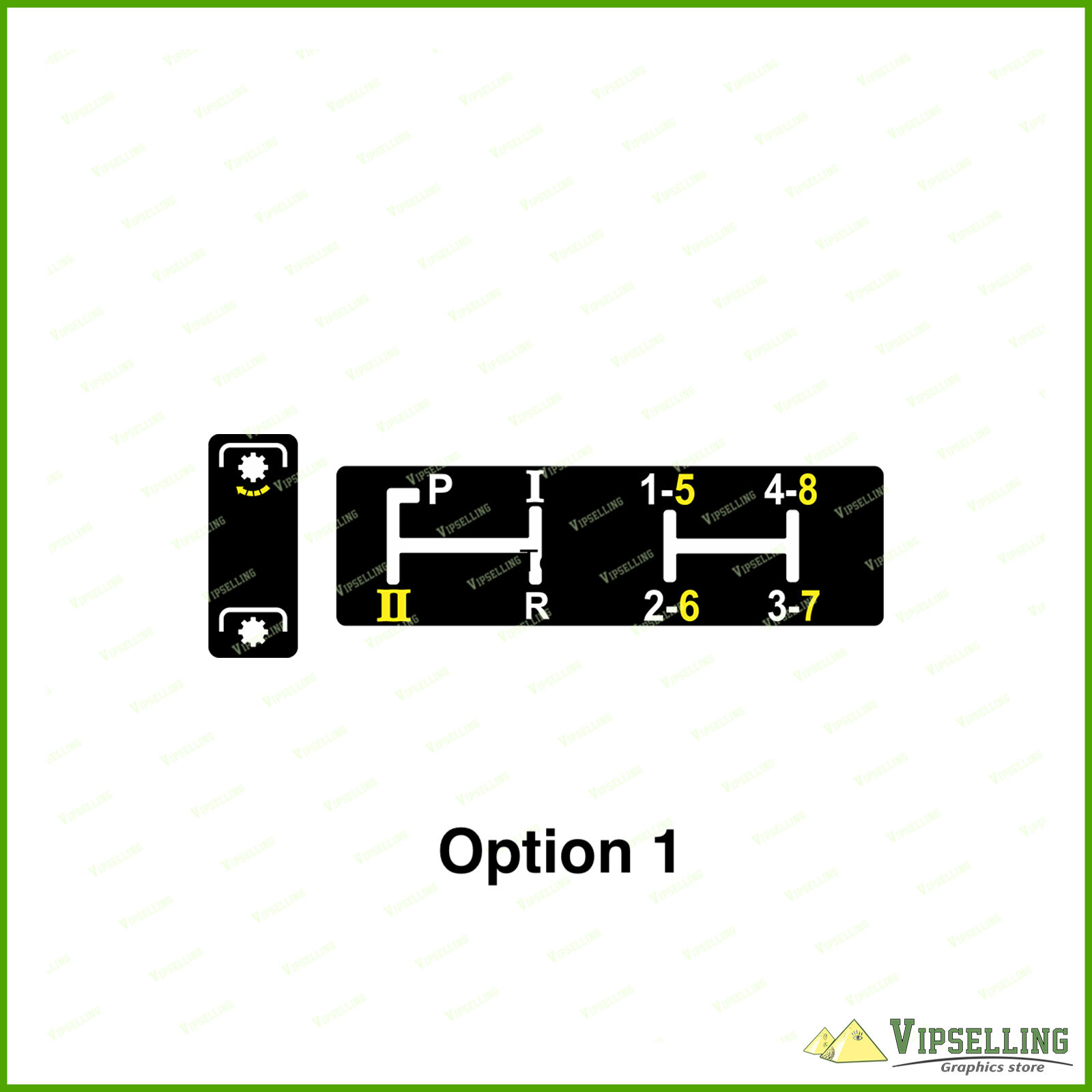 John Deere Gear Shift Pattern Range and PTO Lever Decals Stickers