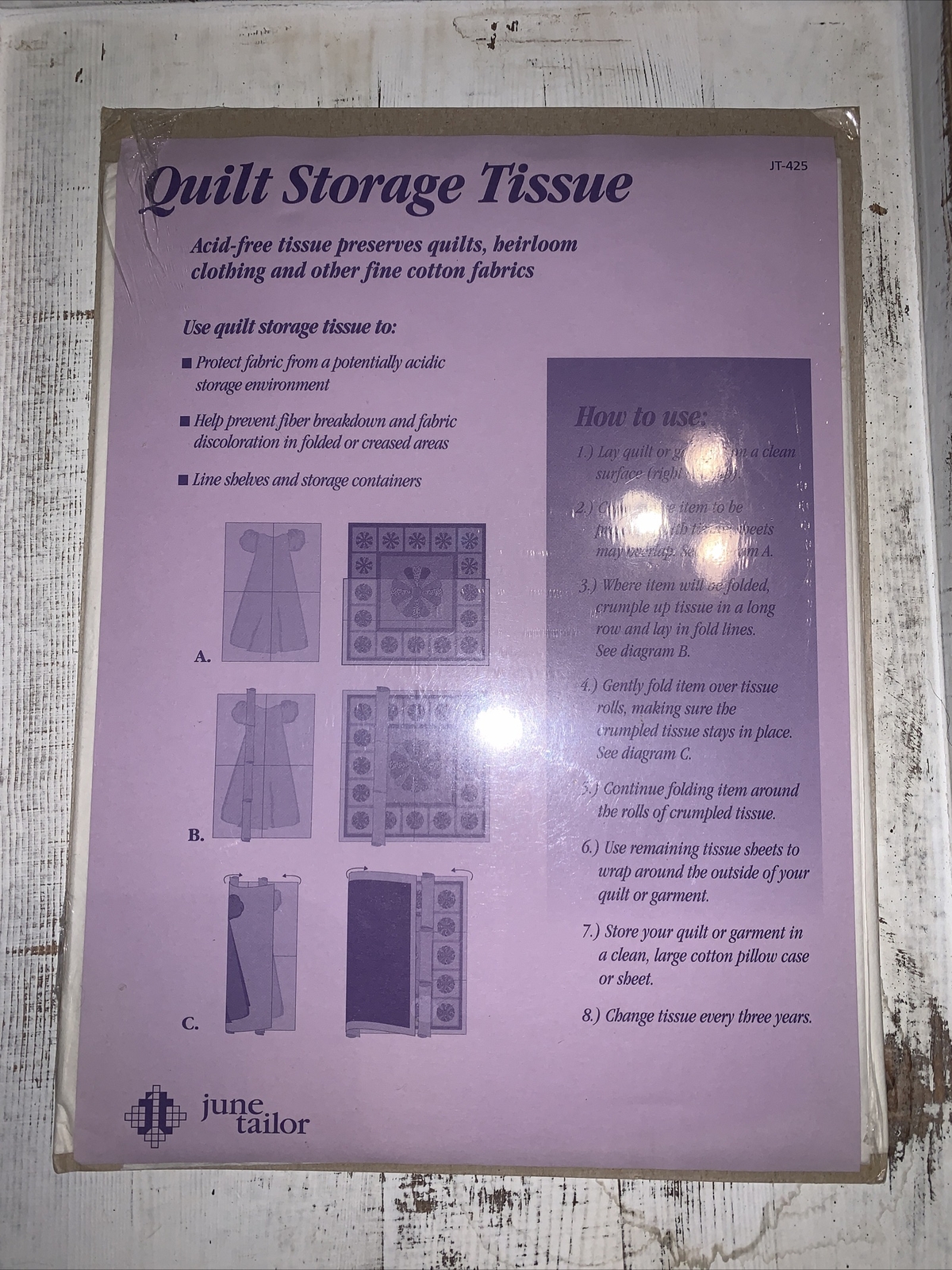 Quilt Storage Tissue June Taylor Acid Free Tissue JT-425