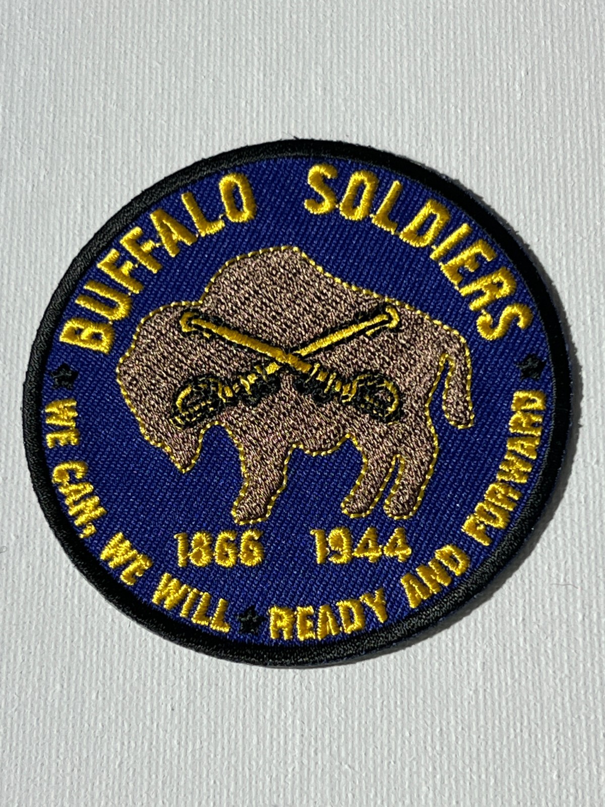 US ARMY 9TH AND 10TH CAVALRY BUFFALO SOLDIERS PATCH MEASURES 3 INCHES