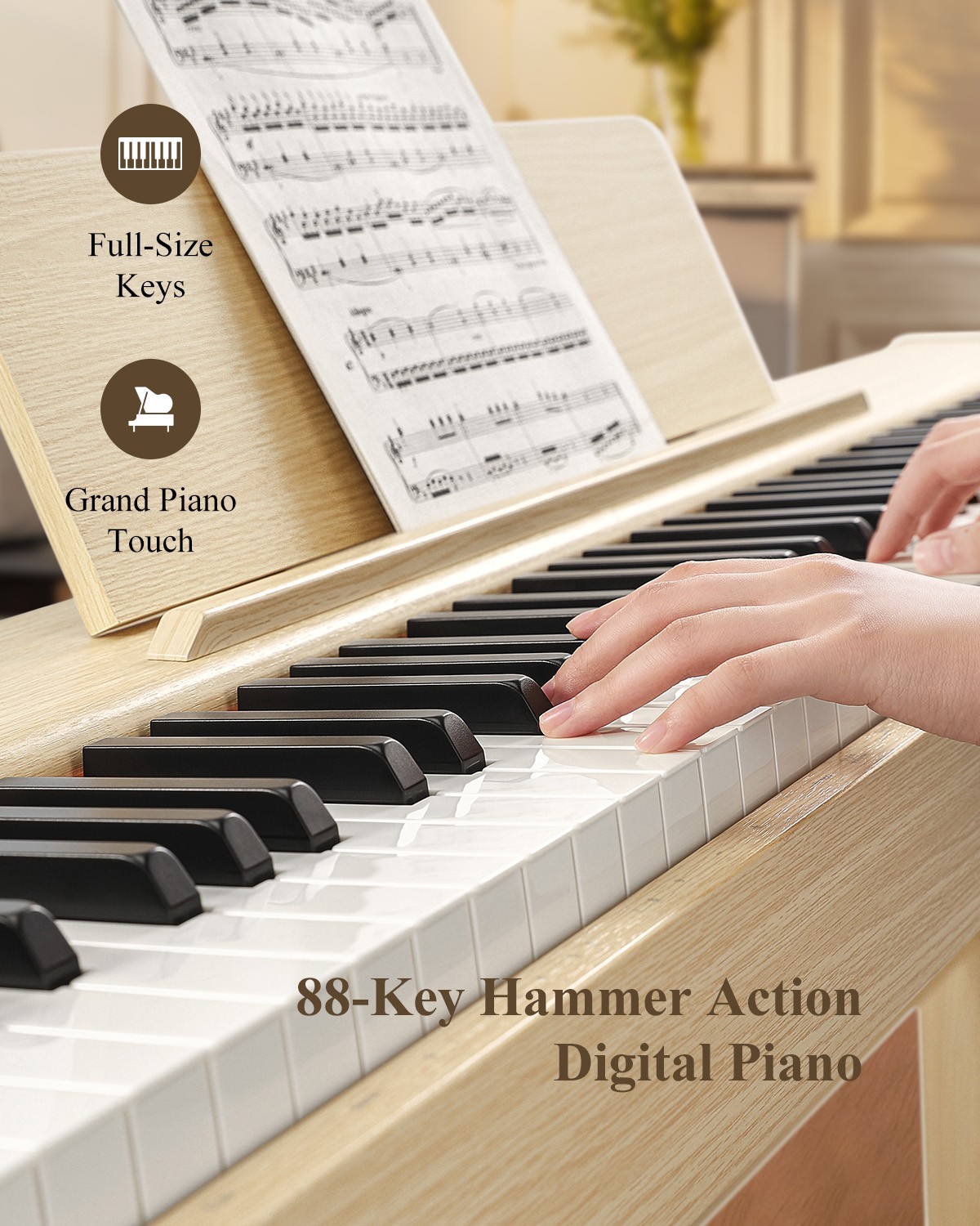 🎹 Easter EUP-110 Digital Piano Weighted Keyboard With Stand Sustain Pedal