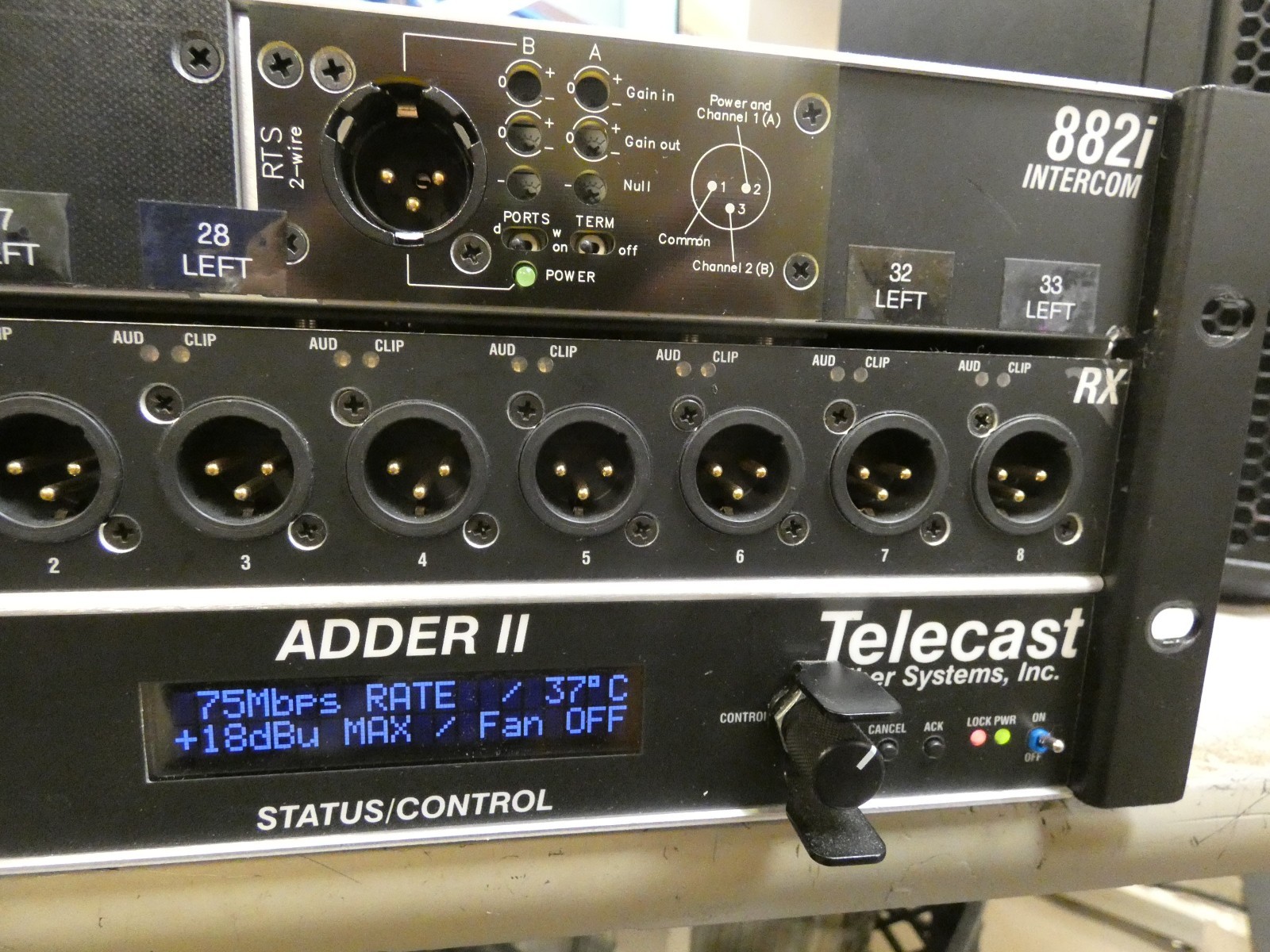Telecast Fiber Adder II 882i Intercom Fiber System TX/RX