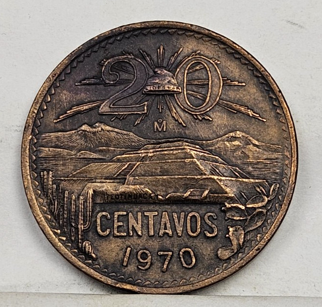 1970 Mexico 20 Centavos BN