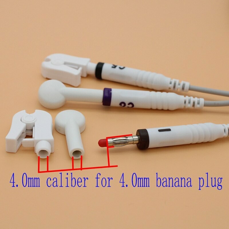 ECG/EKG Lead Wire Connector,Banana4.0 to Snap/Clip,for Edan SE2100Monitor 10pcs/
