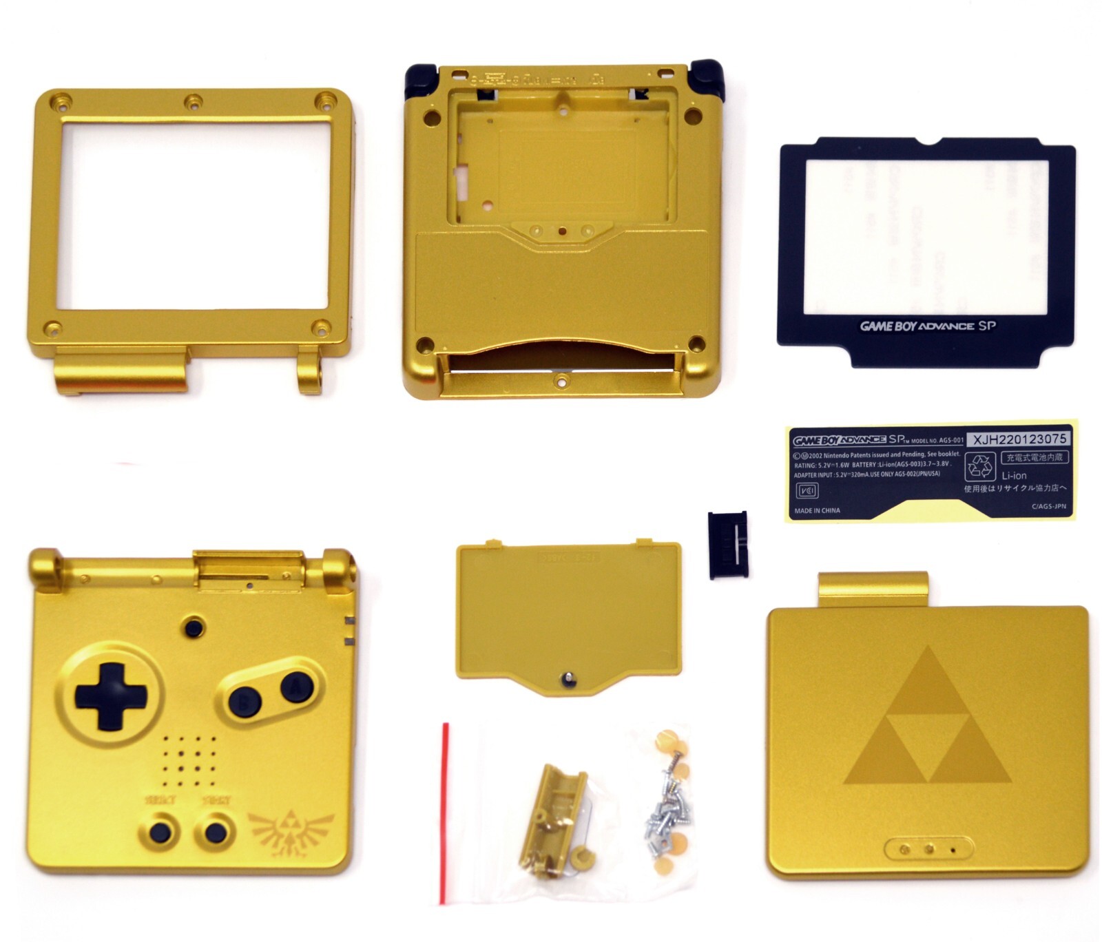 Housing Shell Screen for Nintendo GBA SP Game Boy Advance SP + TOOLS