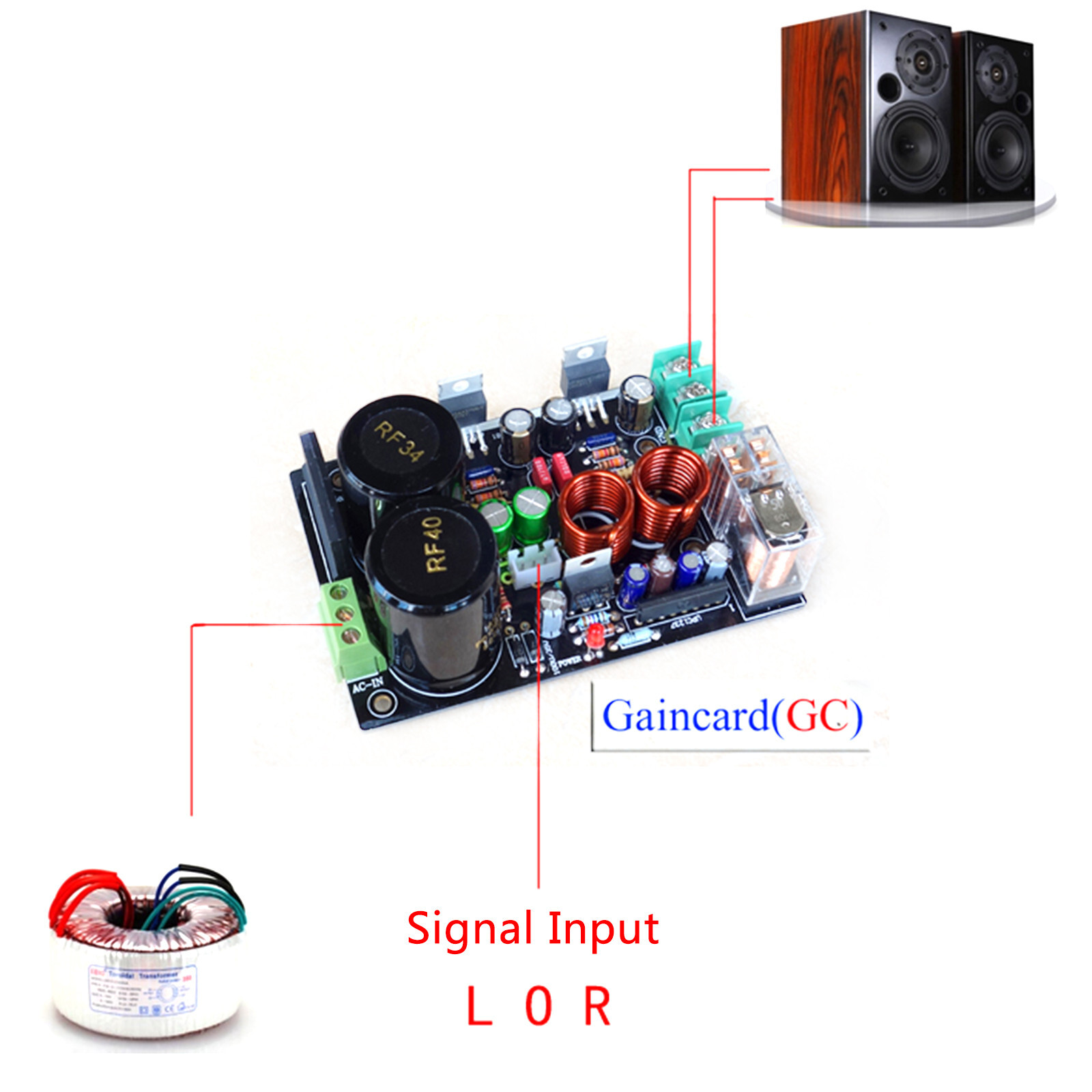GC Version LM1875 2 Core Parallel Amplifier Board Double-Sided Gold-Sunk Board