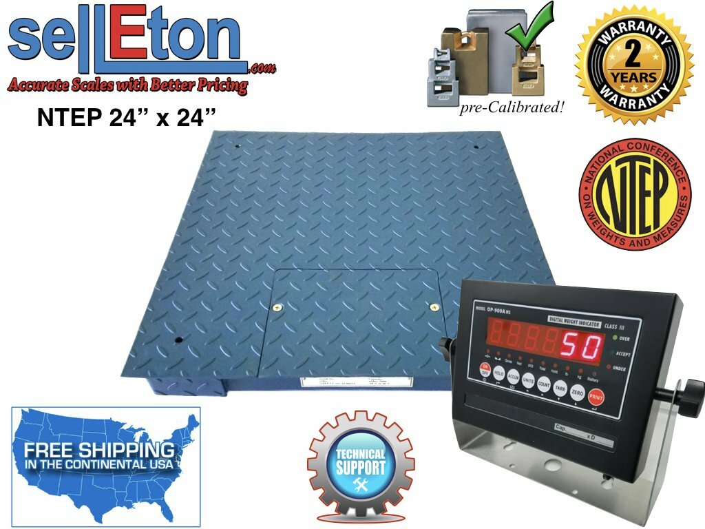 SL-916-2x2-1 NTEP Heavy Duty Floor Scale with 1000 lb x 0.2 lb / Industrial / Re