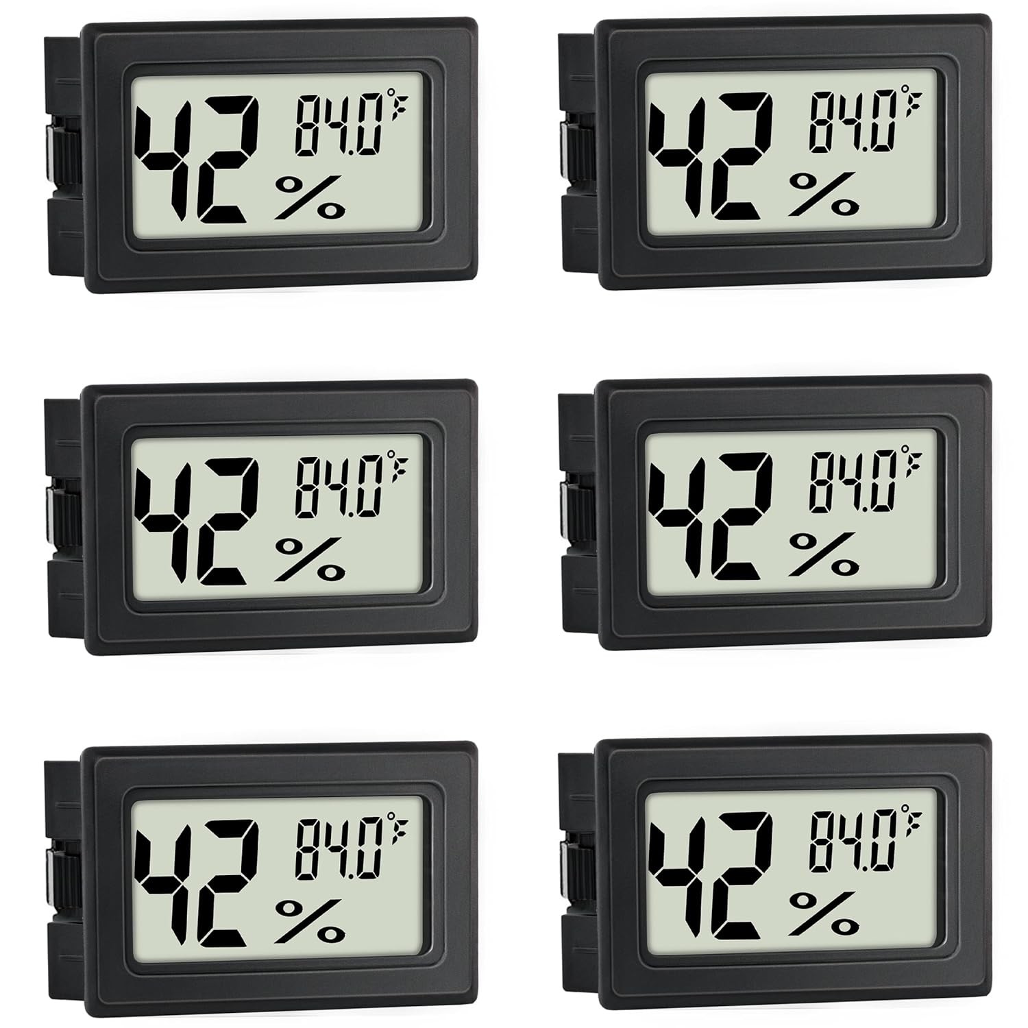 Mini Hygrometer Indoor Humidity Meter Thermometers 6 Pack...
