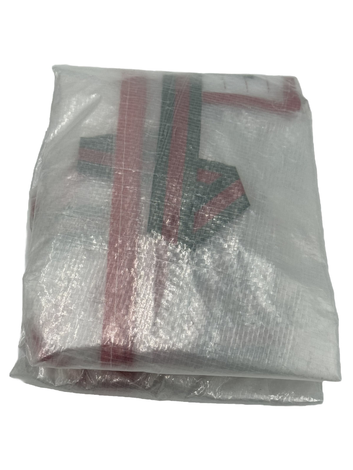 Household Essentials 30" White with Red and Green Artificial Storage Wreath Bag
