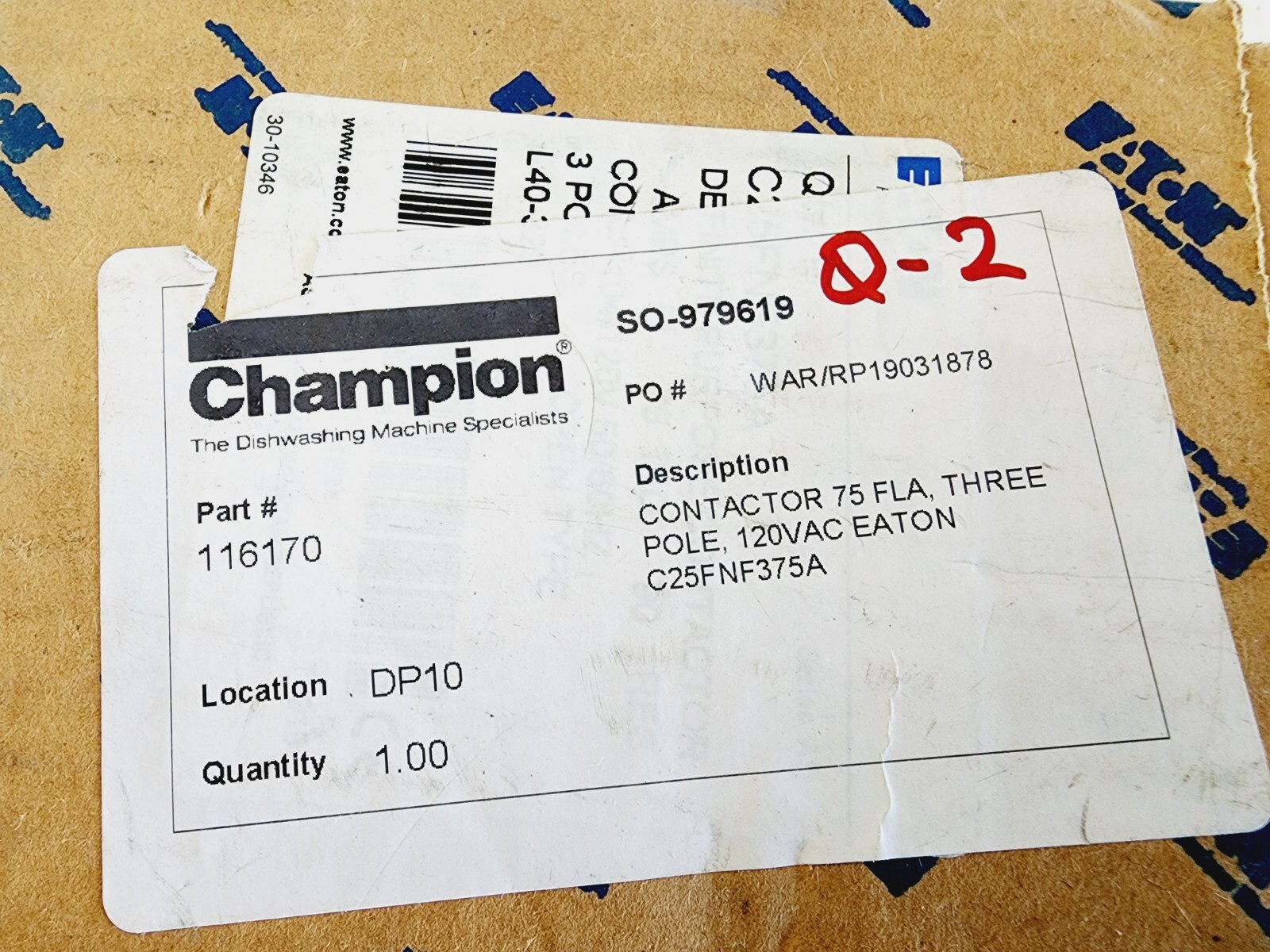 Champion 116170 Contactor