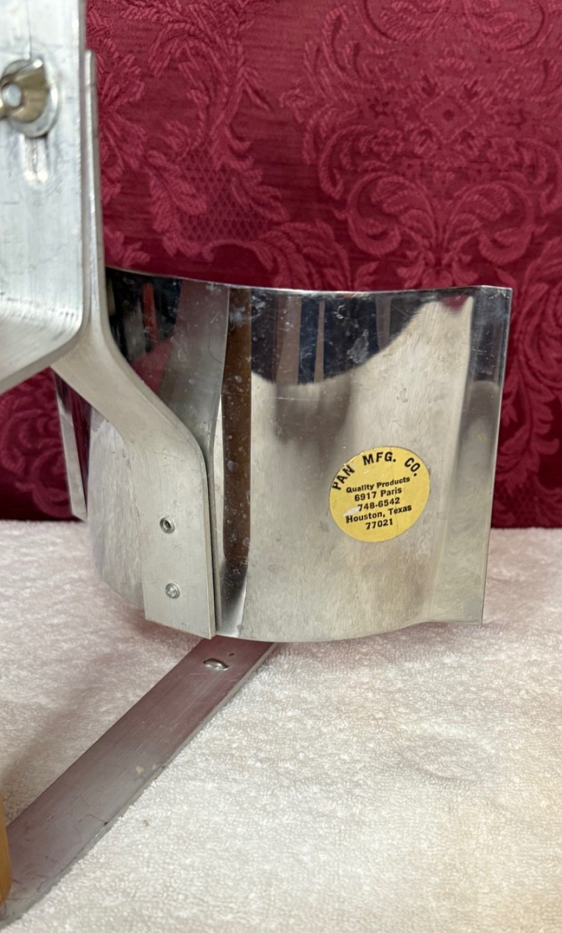 Lantern Adjustable Heat Reflector Shield with Wooden Handle ~ Pan Mfg. Co.