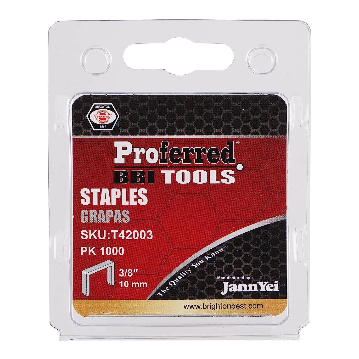 T42003 Staples, 1.2 Mm Thick X 10.6 Mm Wide, 3/8" (10 Mm) Height