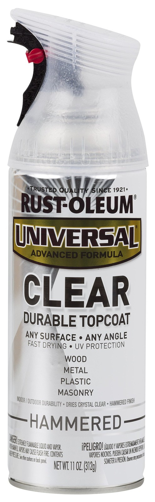 Rust Oleum Universal Hammered Clear Spray Paint 11 Ounce All Surface Coverage