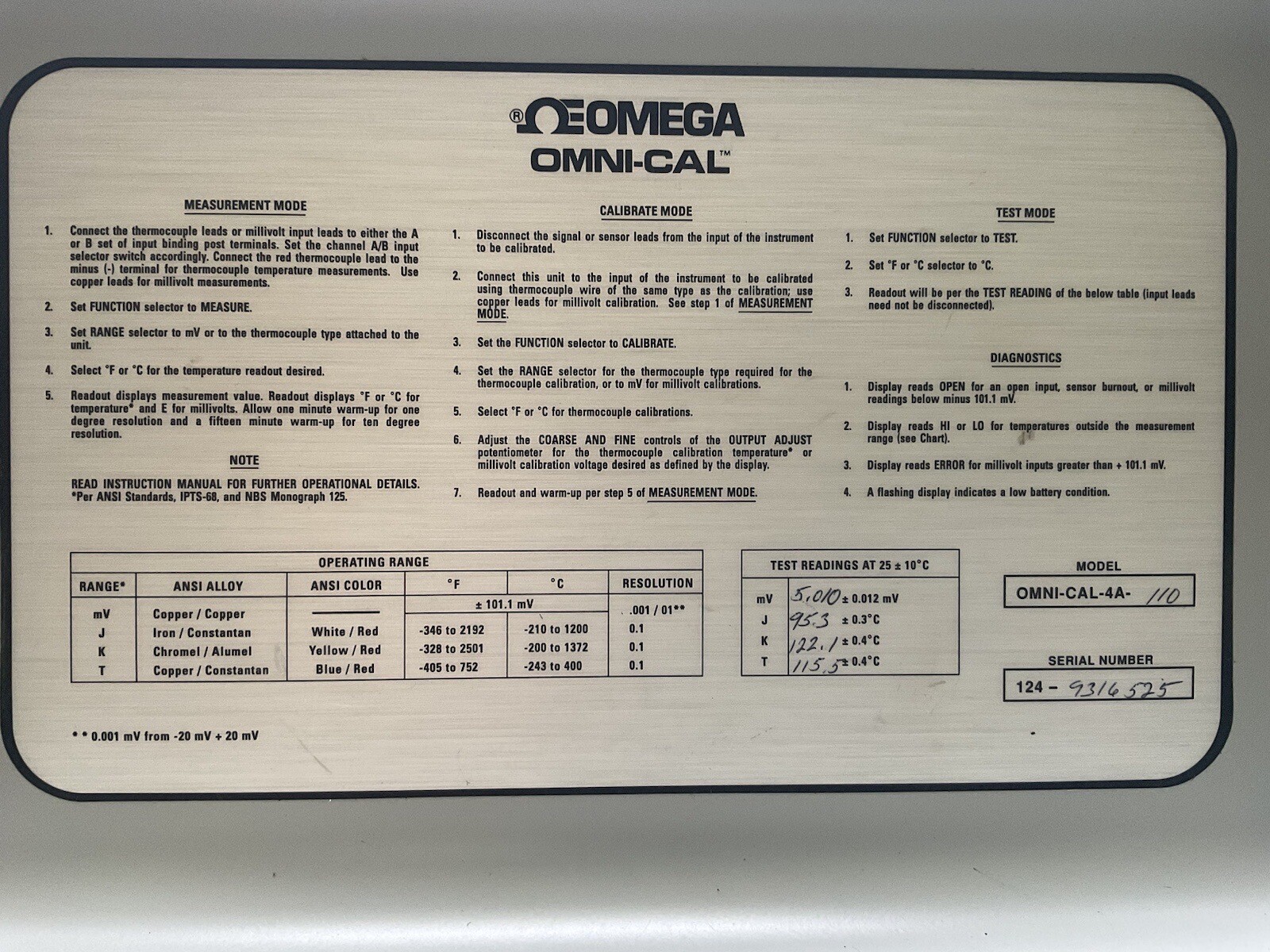 Omni-Cal 4A-110