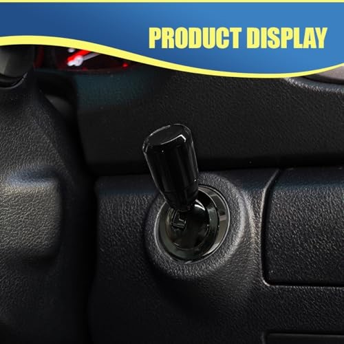 Car Joystick Push Start Button Cover, Cool Metal Automotive Engine One Black