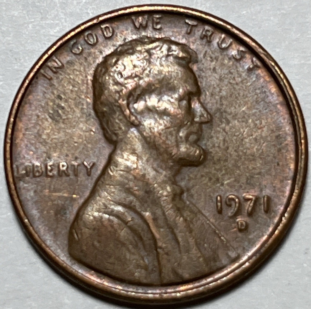 1971 D Lincoln Penny Errors Weak Strike DDR No FG Errors