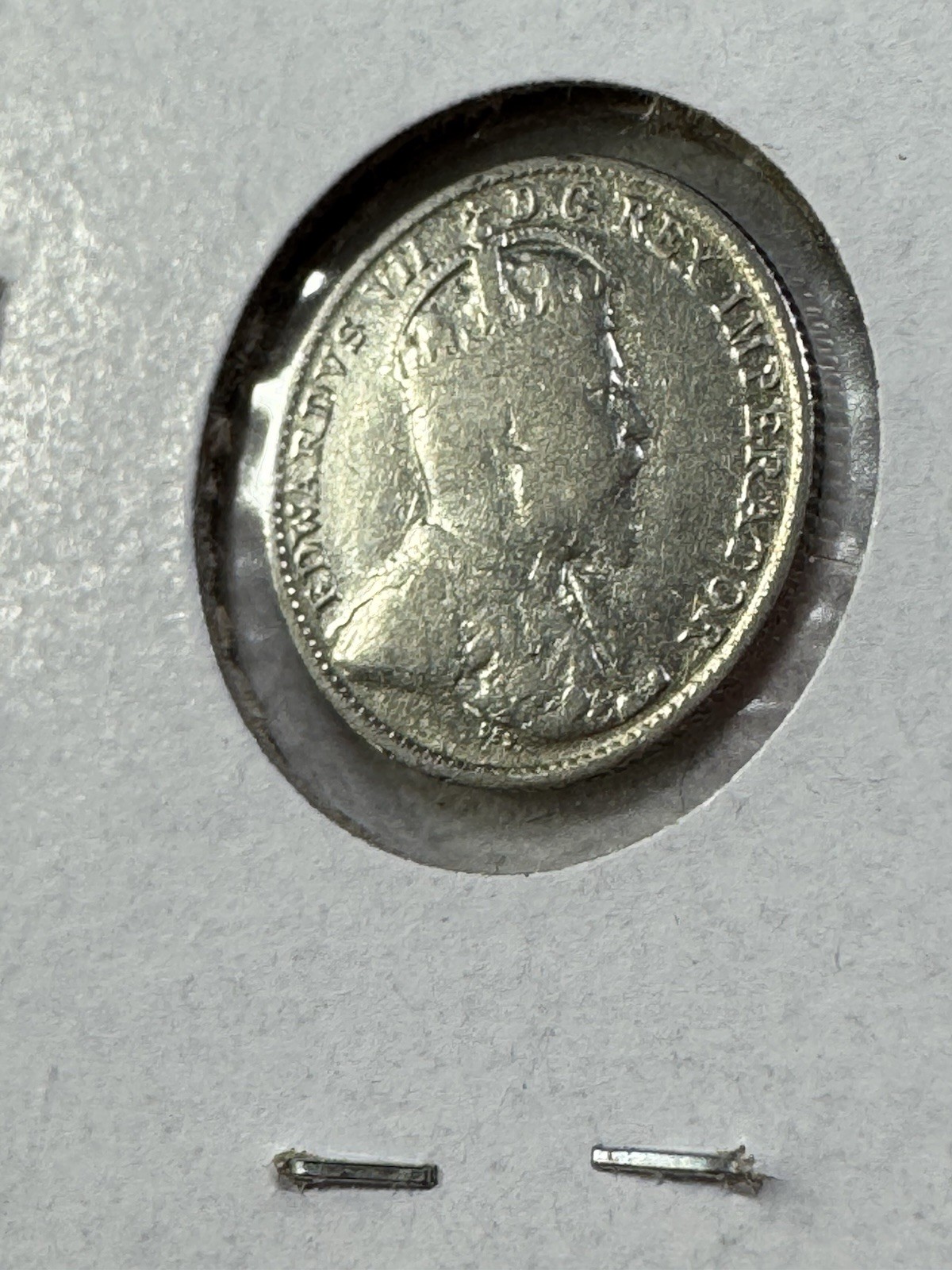 1905 Canada 5 Cents Small Silver Coin Cleaned