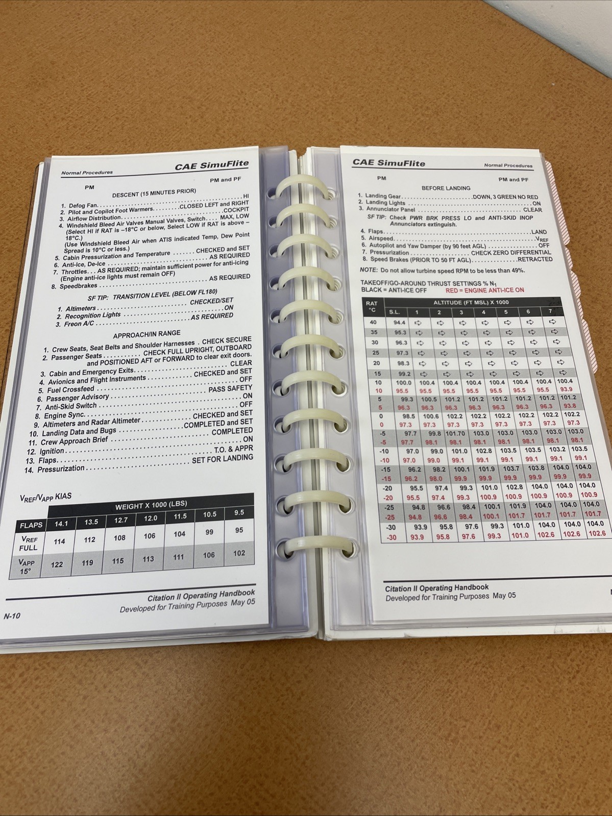 CAE SimuFlite Citation II Operating Handbook Pilot Manual Training Guide
