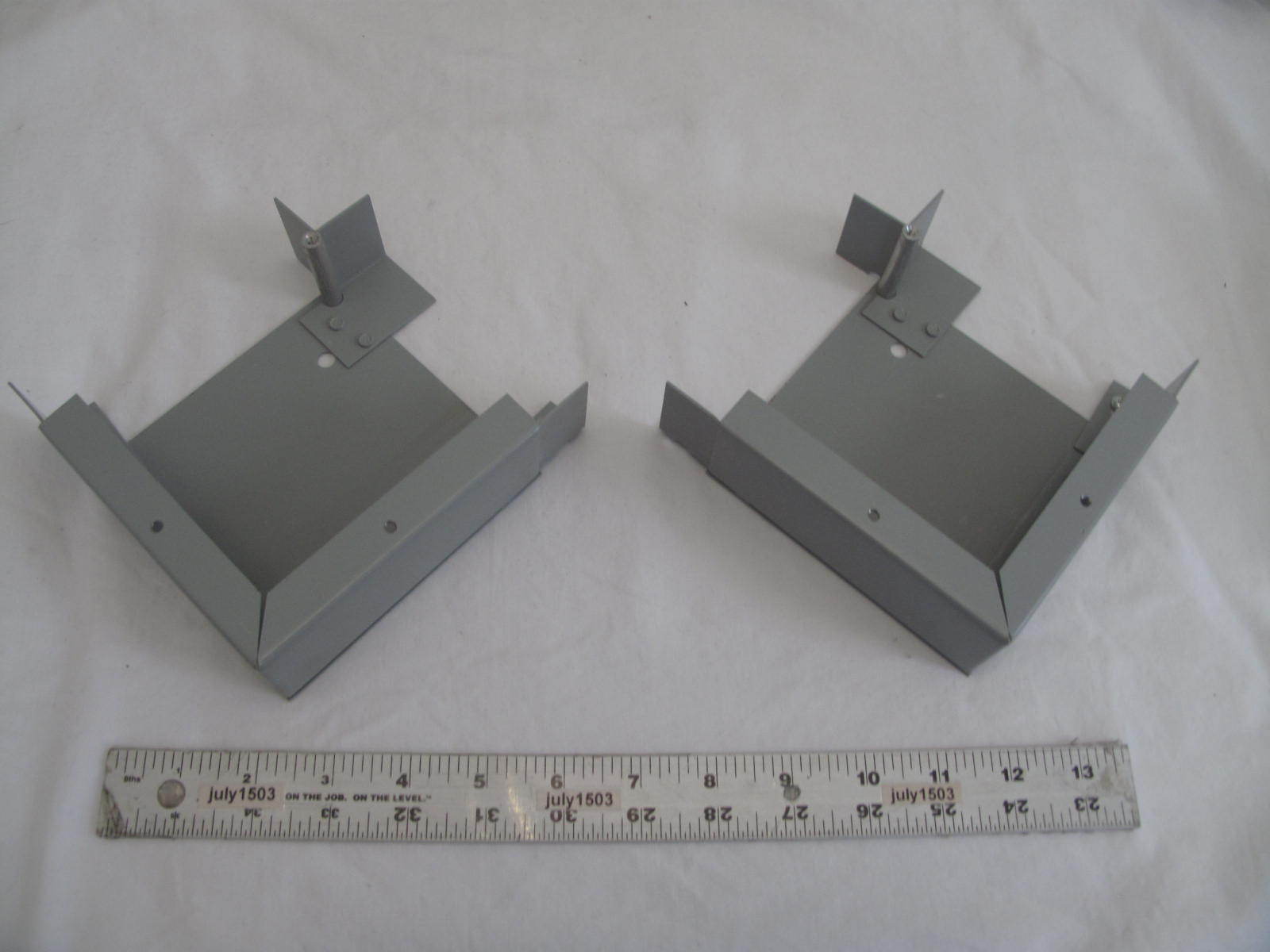 (2) Wiremold G4011 Flat Elbow Gray Surface Raceway - NO COVERS!