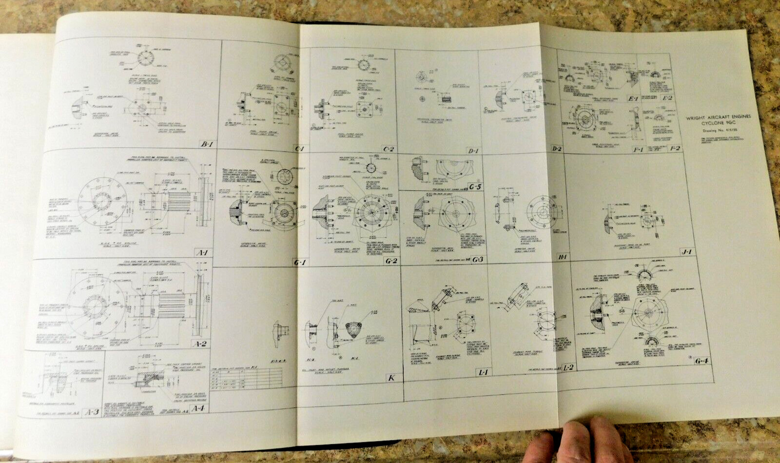1944 Wright Aircraft Engines Cyclone 9GC Original Service Manual