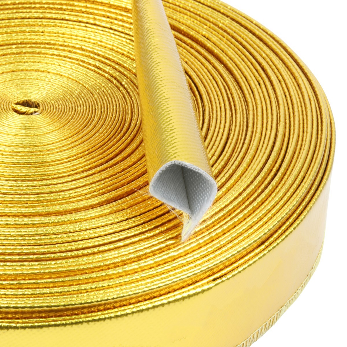 Sewn Heat Shield Sleeve Gold 20mm x 0.25m