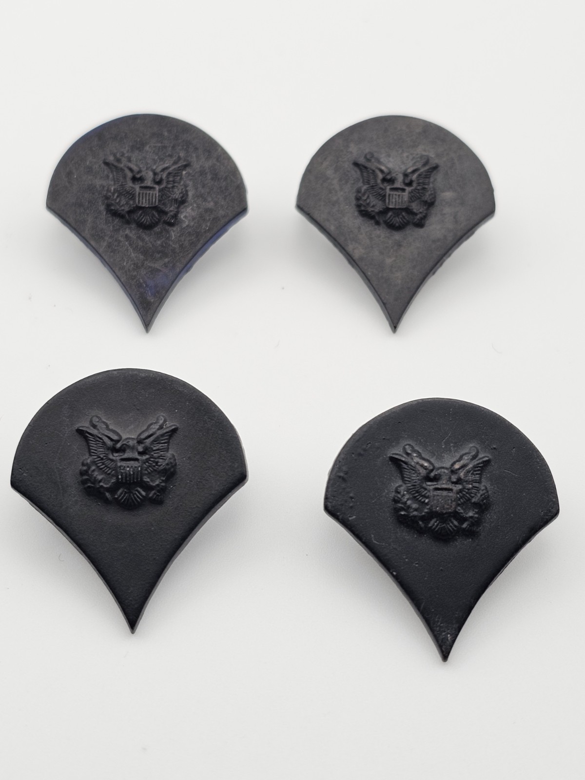 Lot of 4 U.S. Army Subdued Specialist SPC E-4 Rank Insignia Pin Military Issued