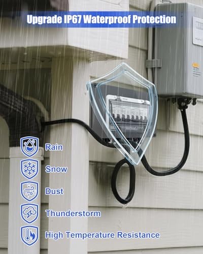 Solar Panel Disconnect Switch DC Circuit Breaker Box, 4 String 32 Amp