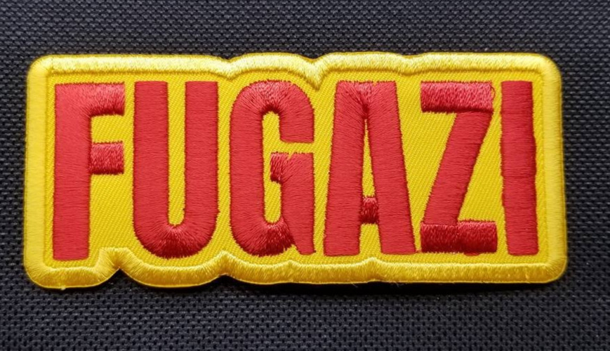 Fugazi Patch Punk Rock Band Logo Red Yellow 1.5"x4" Iron On