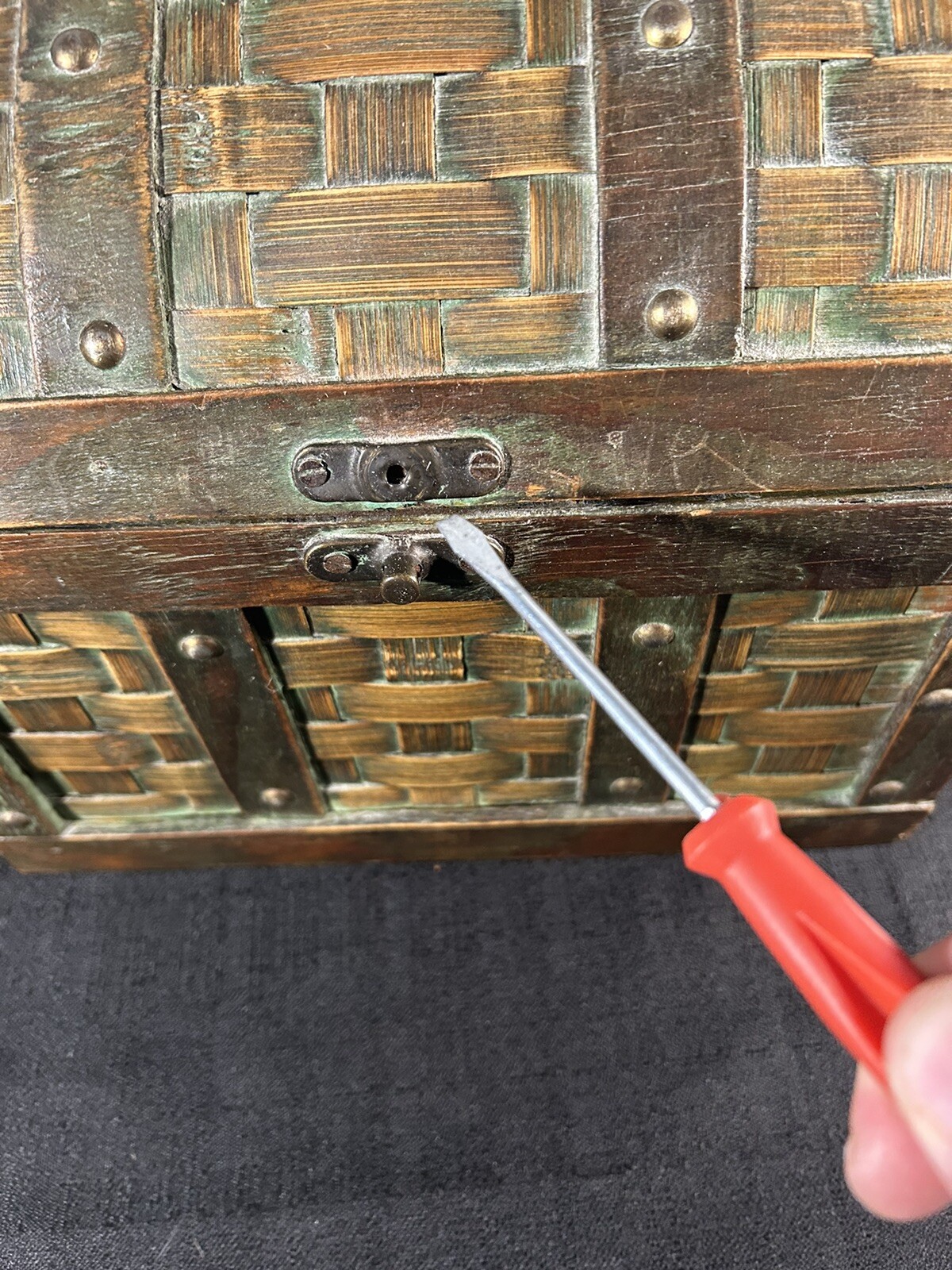 Decorative Chest - Storage Box Large With a leather handle
