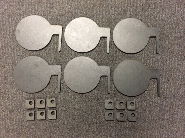AR500 Steel Target Dueling Tree DIY Kit 6pc 8"x3/8 Paddles W Tabs! IDPA USA MADE