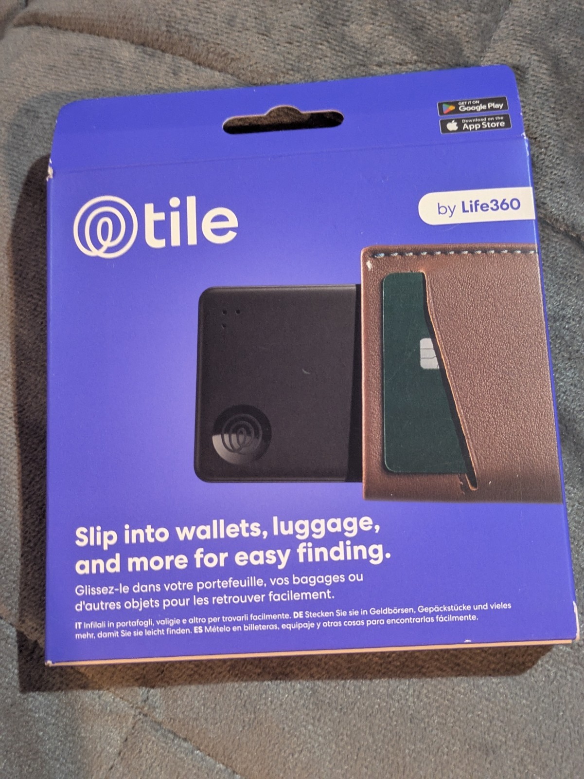 TILE BY LIFE 360 SLIM WALLET FINDER BLUETOOTH LUGGAGE TRACKER ITEM LOCATOR TAGS